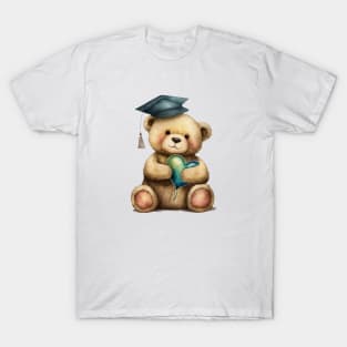 Watercolor Teddy Bear Graduation T-Shirt